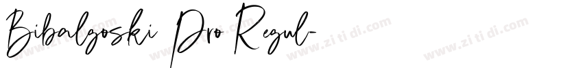 Bibalgoski Pro Regul字体转换 Bibalgoski Pro Regul字体转换